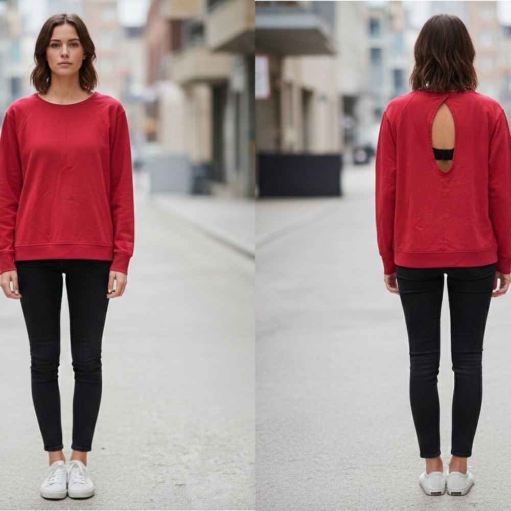 Victoria's Secret Red Sweatshirt with Back Cutout